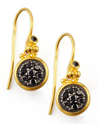 Gurhan Moonstruck 24k Black Diamond Drop Earrings