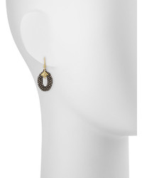 Armenta Midnight Oval Drop Earrings With Diamonds