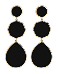 Ippolita Polished Rock Candy 18 Karat Gold Onyx Earrings
