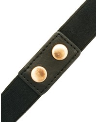 Asos Plate Detail Elastic Waist Belt