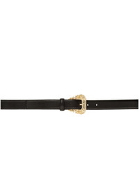 Versace Jeans Couture Black And Gold Barocco Belt