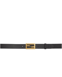 Fendi Black Leather Forever Belt