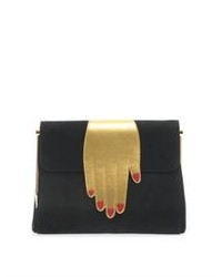 Charlotte Olympia The Hand Bag Suede Clutch
