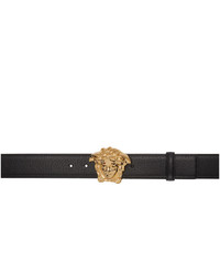 Black and Gold Leather Belt