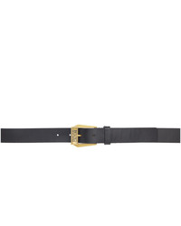 VERSACE JEANS COUTURE Black And Gold Leather Belt
