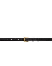 Recto Black And Gold Leather Belt