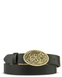 Mossimo Supply Co Black Belt With Gold Flower Clasp
