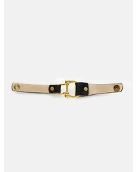 Gold Link Leather Bracelet