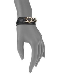 House Of Harlow Core Starburst Leather Wrap Bracelet