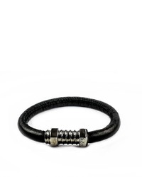 Love Screw Black Leather Bracelet Various Colors