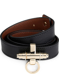 Givenchy Obsedia Leather Wrap Bracelet, $595 | Selfridges | Lookastic