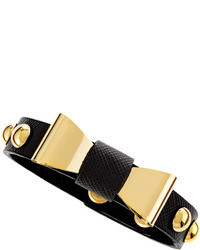 Panacea Leather Bow Bracelet Blackgold