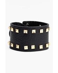 Cara Studded Faux Leather Cuff