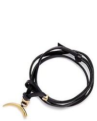 Tory Burch Wrapped Horn Leather Bracelet