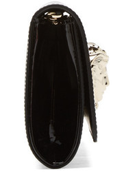 Versace Black Patent Leather Medusa Clutch