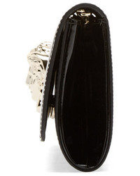 Versace Black Patent Leather Medusa Clutch