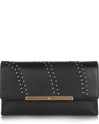 Christian Louboutin Rougissime Studded Textured Leather Clutch