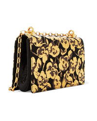 Dolce & Gabbana Embellished Floral Jacquard And Ayers Shoulder Bag