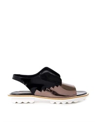 Robert Clergerie Bailly Leather Flat Sandals