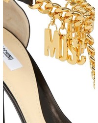 Moschino 100mm Metal Chain Leather Sandals