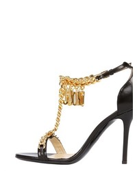Moschino 100mm Metal Chain Leather Sandals