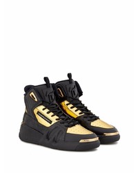 Giuseppe Zanotti Metallic Finish High Top Sneakers