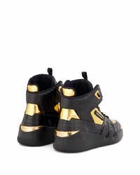 Giuseppe Zanotti Metallic Finish High Top Sneakers