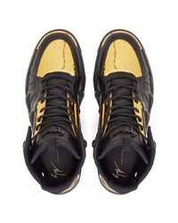 Giuseppe Zanotti Metallic Finish High Top Sneakers