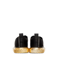 Giuseppe Zanotti Black And Gold Moxie Blabber Sneakers