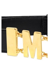 Moschino 35mm Leather Logo Low Waist Belt