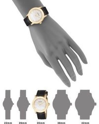 Versace Acron Mother Of Pearl Goldtone Stainless Steel Leather Watch
