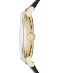 Marc Jacobs Baker Crystal Index Leather Strap Watch 36mm