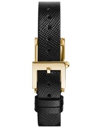 Tory Burch Buddy Signature Rectangular Leather Strap Watch 17mm X 31mm
