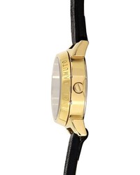 Vince Camuto Chain Detail Leather Wrap Watch 24mm