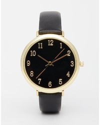 Asos Collection Premium Leather Black Dial Watch