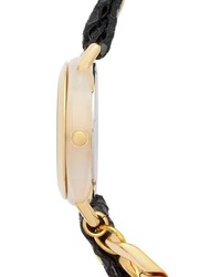 La Mer Collections Malibu Leather Chain Wrap Watch 38mm