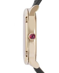 Versace Couture Oval Leather Strap Watch 24mm X 41mm