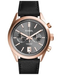 Fossil Del Rey Chronograph Leather Strap Watch 46mm