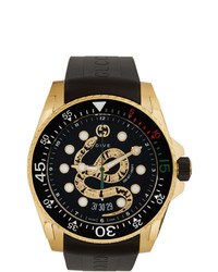 Gucci Gold Dive Snake Watch