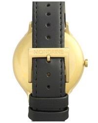 Mondaine Helvetica No1 Light Round Leather Strap Watch 38mm