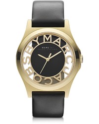 Marc by Marc Jacobs Henry Skeleton 40mm Stainless Steel Watch Wleather Strap