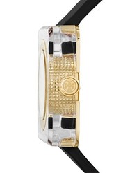 Tory Burch Izzie Square Leather Strap Watch 36mm