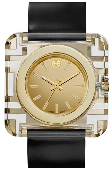 Tory Burch Izzie Square Leather Strap Watch 36mm, $495 | Nordstrom |  Lookastic
