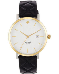 Kate Spade New York Ladies Metro Grand Gold Plated And Leather Watch