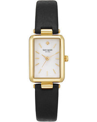 Kate Spade New York Ladies Paley 23k Gold Leather Strap Watch