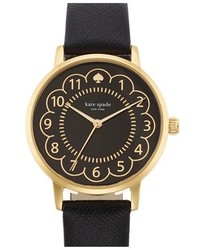 Kate Spade New York Metro Scalloped Dial Leather Strap Watch 34mm