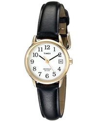 Timex T2h341 Easy Reader Black Leather Strap Watch