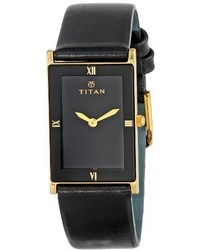 Titan Unisex 291yl03 Classique Watch With Black Leather Band