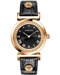 Versace Vanity Leather Strap Watch 35mm