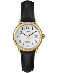 Timex Watch Black Leather Strap T2h341um